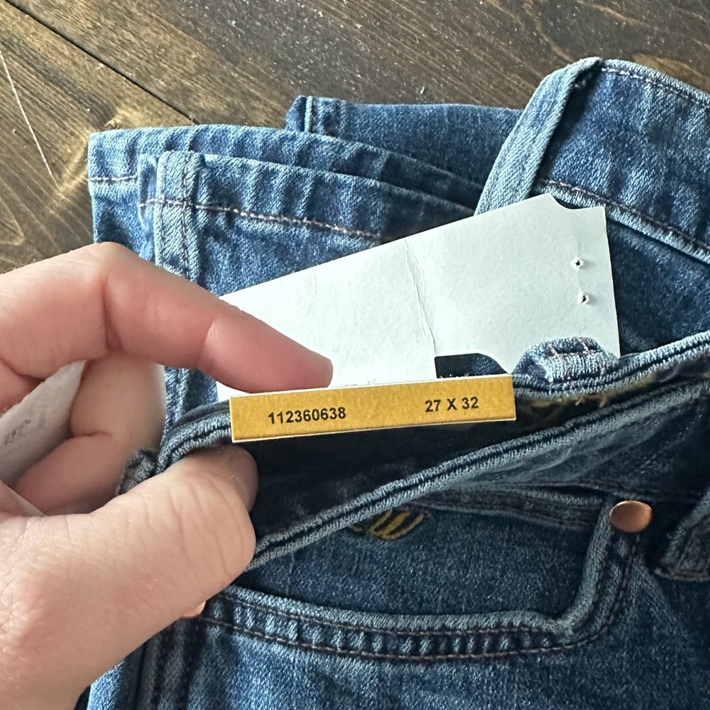 Wrangler Dark Blue Denim Jeans with Copper Button